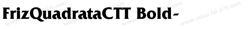 FrizQuadrataCTT Bold字体转换